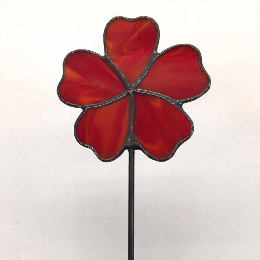 新品　デッドストック　ステンドグラス　赤　レッド　ひし形　ダイヤ Nijiiro Lamp｜ニジイロランプ】 ステンドグラスの テーブル